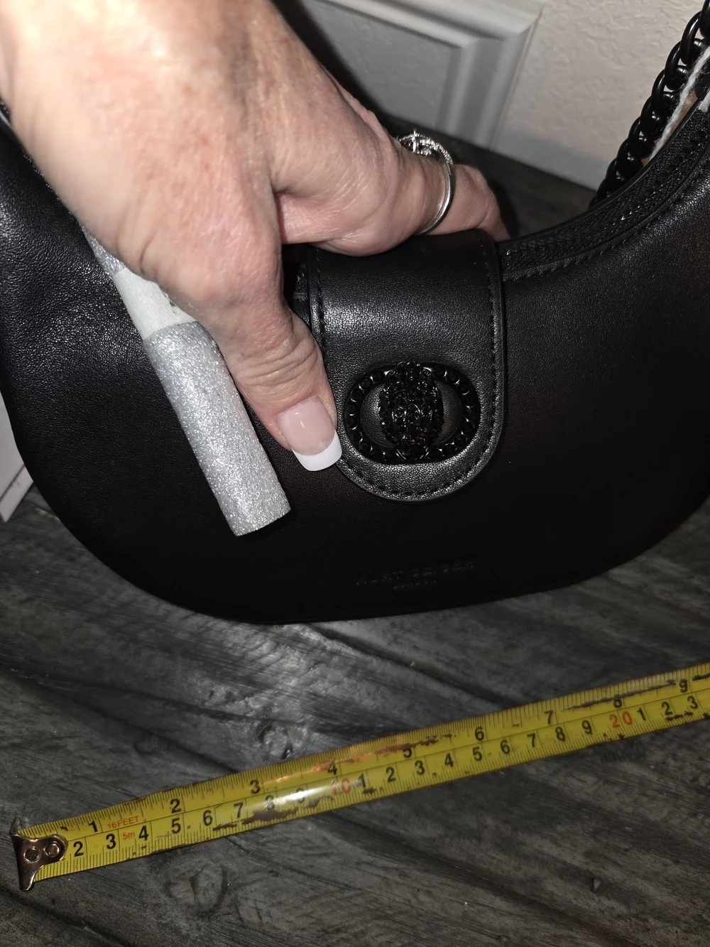 Kurt Geiger Black Leather Shoulder/crossbody Bag - Picture 7 of 8
